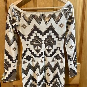 Express sequenced mini dress